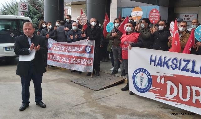 Hastanede alkışlı protesto