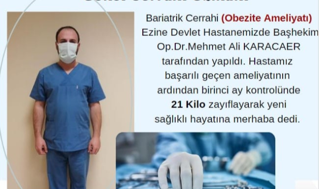 Bir ayda 21 kilo verdi