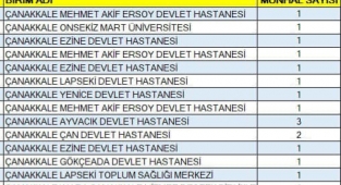 Çanakkale'ye 17 doktor kadrosu tahsis edildi