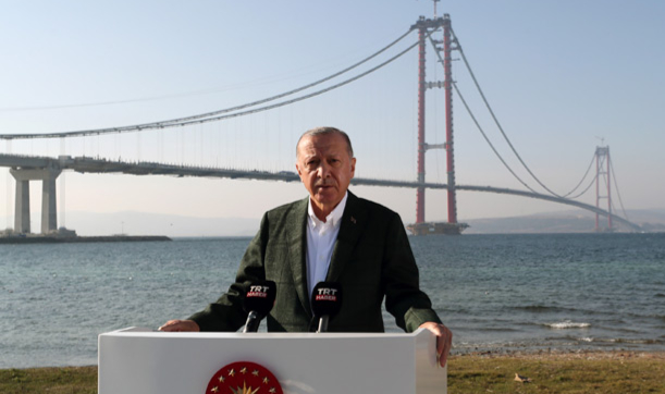 Erdoğan; “1915 Çanakkale Köprüsü’nü 26 Şubat’ta hizmete sunuyoruz”