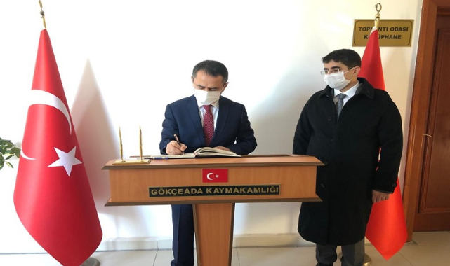 Vali Aktaş’a ‘Gökçeada’ brifingi