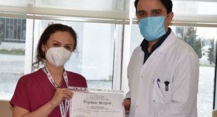 Hemşirelere teşekkür belgesi