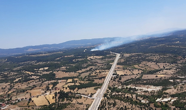 Araç alev aldı, yangın ormana sıçradı