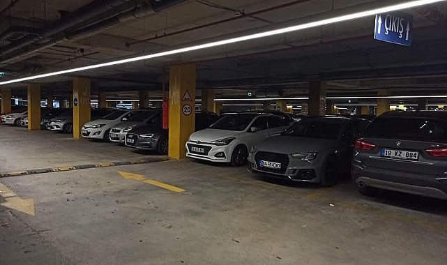 Kapalı otoparklarda ve AVM otoparkında araç yoğunluğu