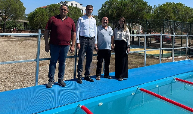 Portatif yüzme havuzu yapıldı