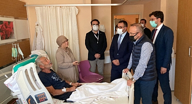 Turan'dan hastane ziyareti