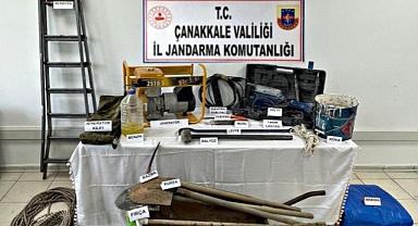 İzinsiz kazı yapan 2 şahıs gözaltında