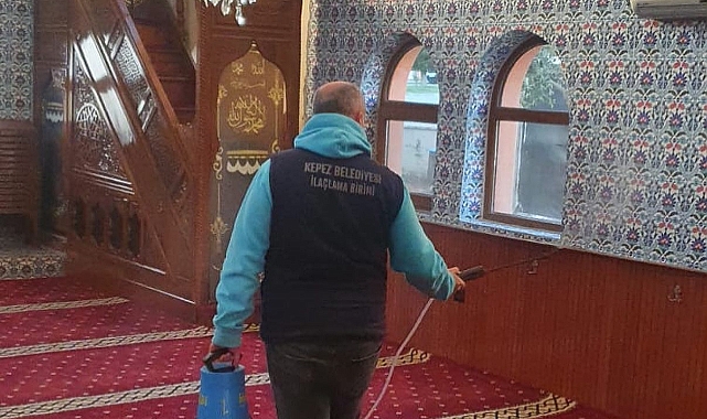 Kepez&#039;de rutin dezenfekte çalışması