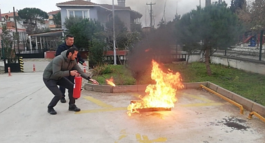 Biga Belediyesi'nden yangın tatbikatı