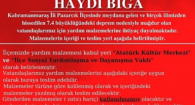 Biga’da yardım kampanyası