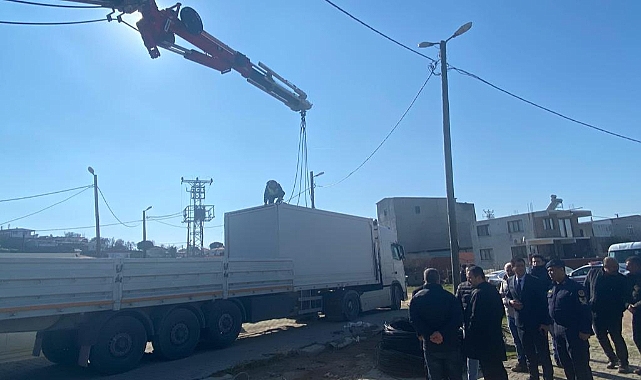 Çanakkale&#039;den konteyner desteği