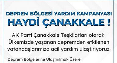 Deprem bölgesine yardım kampanyası