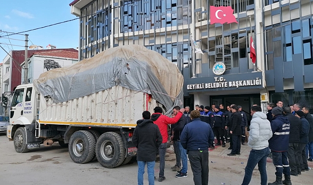 Geyikli&#039;den deprem bölgesine destek
