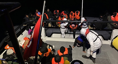 Ayvacık açıklarında 50 göçmen yakalandı