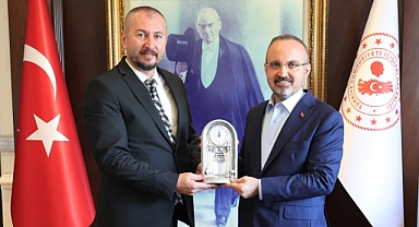 EGİOSB Müdürü Altınok, İç İşleri Bakan Yardımcısı Turan'ı ziyaret etti