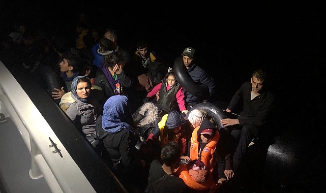 Ayvacık&#039;ta 46 kaçak göçmen kurtarıldı