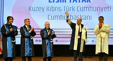ÇOMÜ'den, KKTC Cumhurbaşkanı Ersin Tatar'a Fahri Doktora