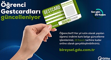 Öğrenci Gestcardları güncelleniyor!