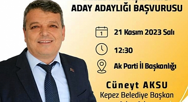Aksu Kepez'den aday adaylığını açıklıyor