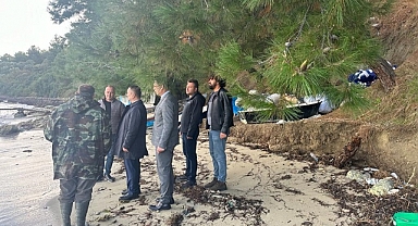 Şiddetli yağış toprak kaymasına neden oldu