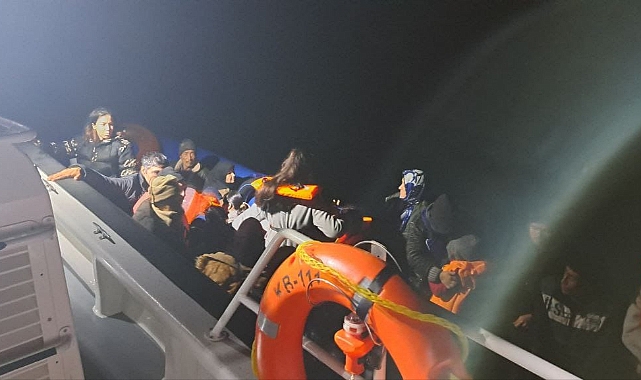 Ayvacık açıklarında 110 göçmen yakalandı