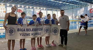 Bigalı yüzücüler gururlandırdı