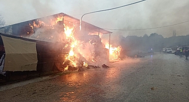 Balaban'da yangın paniği