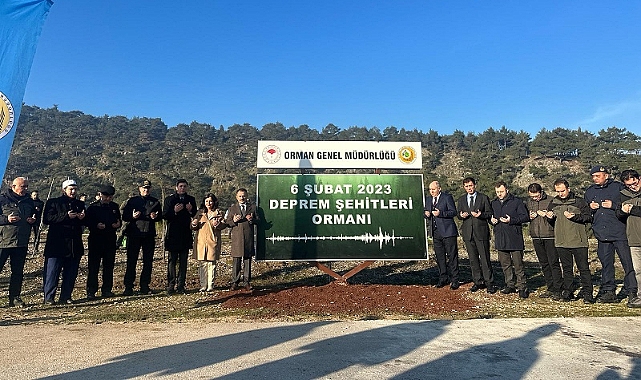 Deprem Şehitleri Ormanı oluşturuldu
