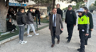 Trafik tedbirlerini yerinde inceledi