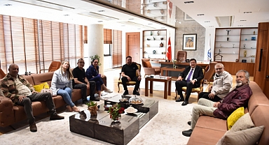 Gazetecilerden Başkan Erkek'e ziyaret