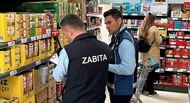 Zabıta ekiplerinden market denetimi