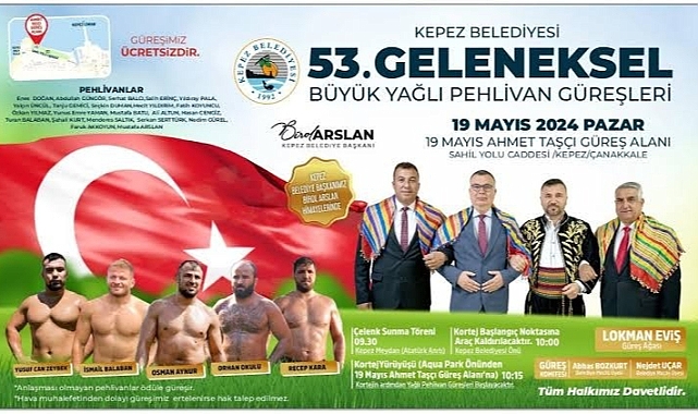 Ünlü pehlivanlar Kepez&#039;de güreşecek