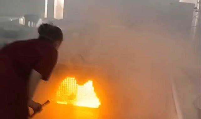 Hastanede yangın tatbikatı