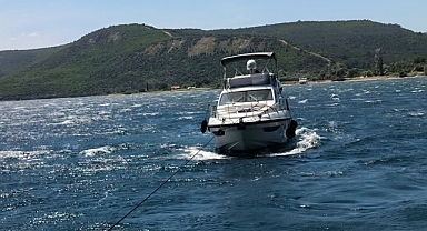Sürüklenen tekne kurtarıldı