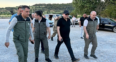 Ayhan Gider yangın bölgesinde