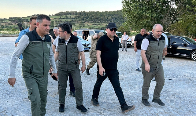 Ayhan Gider yangın bölgesinde