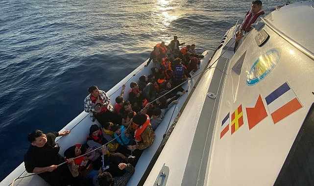 Ayvacık açıklarında göçmen operasyonu