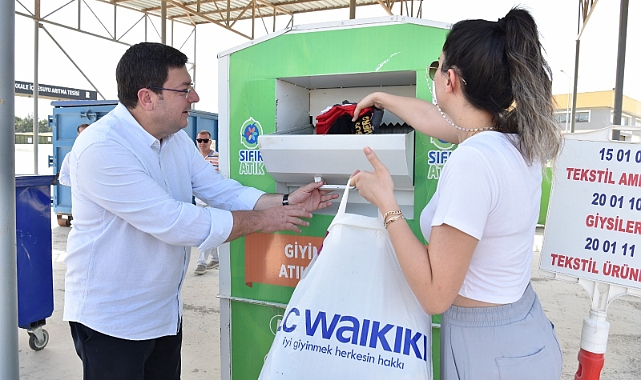Başkan Erkek, Mobil Atık Getirme Merkezini inceledi