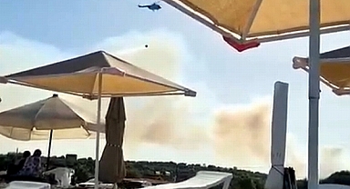 Behramkale'de çıkan yangın kontrol altına alındı