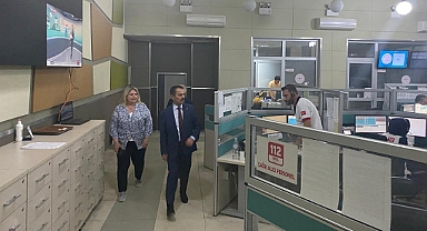 Vali Aktaş 112 Acil Çağrı Merkezini inceledi