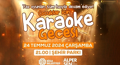 Biga Belediyesi'nden karaoke gecesi