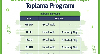 Çarşı bölgesinde saatli atık toplama programına geçiliyor