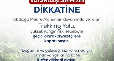 Biga'da Trekking Yolu ziyaretçilere kapatıldı