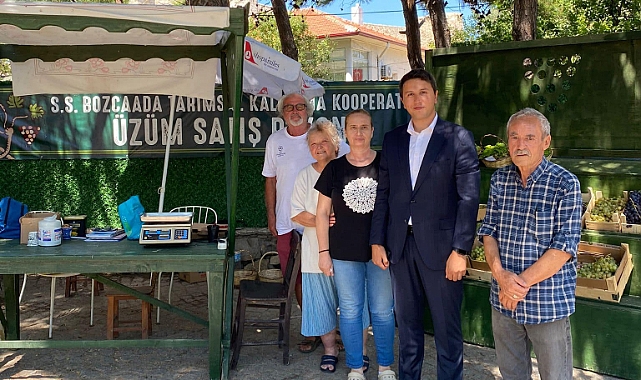 Bozcaada&#039;da üzüm üreticileriyle buluştu