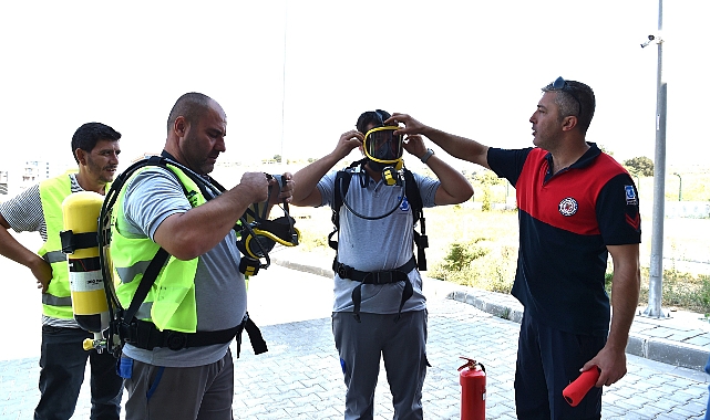 İçme Suyu Arıtma Tesisinde yangın tatbikatı
