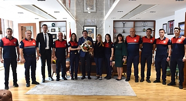 Başkan Erkek, itfaiye personelini ağırladı