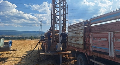 Çekiçler Köyü'nde içme suyu sondaj çalışması