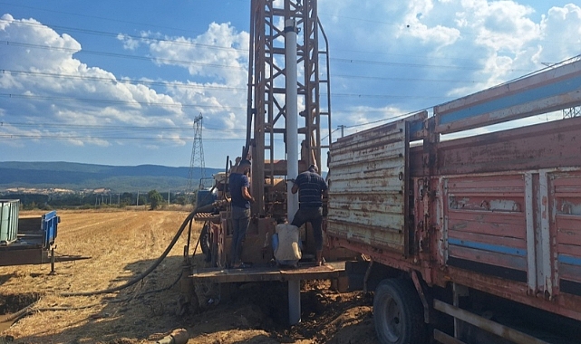 Çekiçler Köyü&#039;nde içme suyu sondaj çalışması