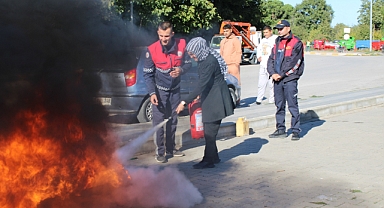 Biga TSO personeline yangın tatbikatı eğitimi