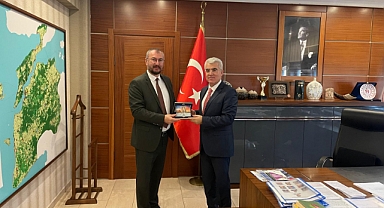 Ezine Gıda İhtisas OSB Müdürü Altınok İl Müdürü Borca'yı ziyaret etti